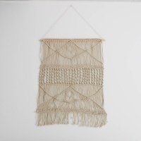 Настенный Ковер в стиле макраме большая модель Navanita единый размер бежевый LA REDOUTE INTERIEURS  фото, kupilegko.ru